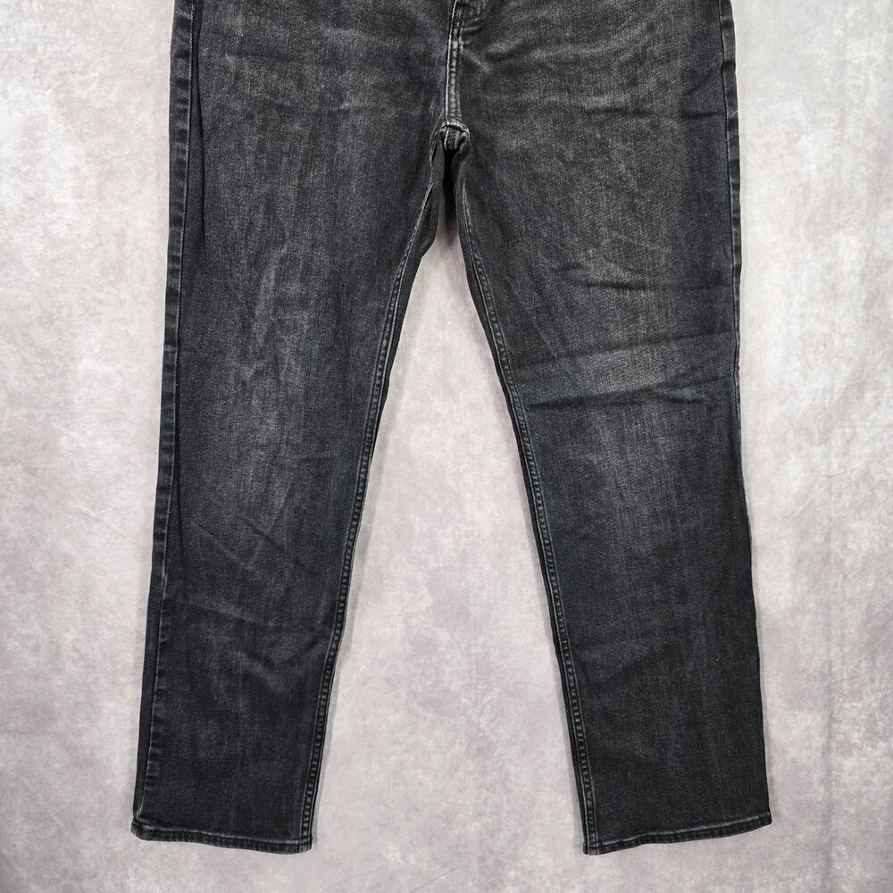 Calvin Klein Black Silver Straight Denim Jeans Pants Bottoms Men's 34x30 - Picture 3 of 8
